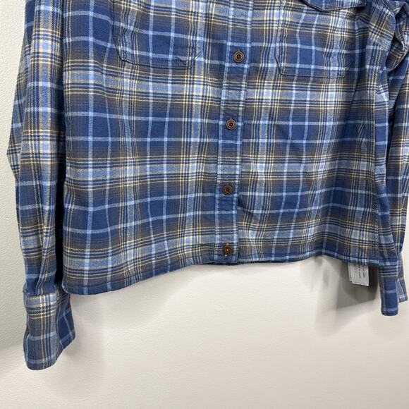 Ariat Rebar Women's Blue White Plaid Button Down Work Shirt Size Medium M - Picture 3 of 8